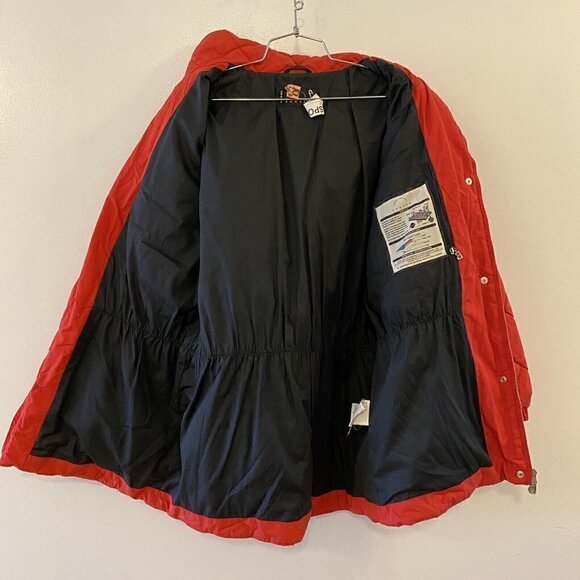 VTG BOGNER Puffer Ski Snowboard Red Jacket Quilted USA Made Women’s Size 12 - Picture 8 of 12